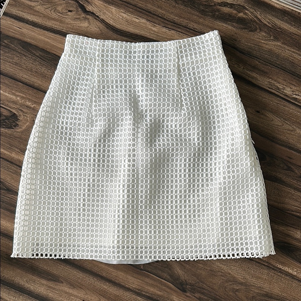 French Connection Cream Mini Pencil Skirt
